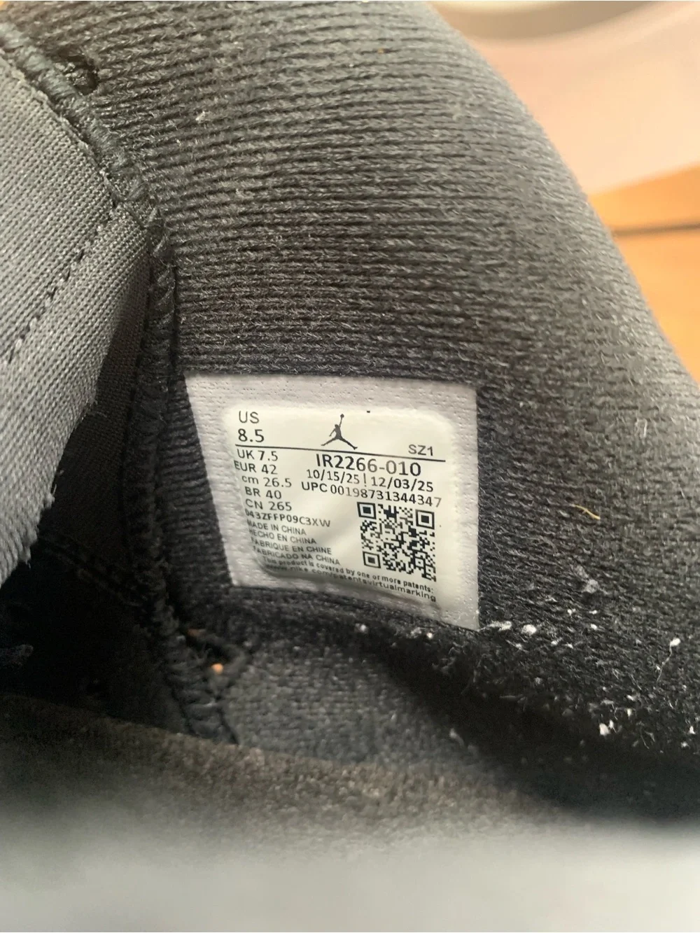 Jordan Black High-Top Basketball Sneakers